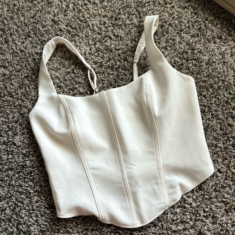 Abercrombie & Fitch White Tank Top